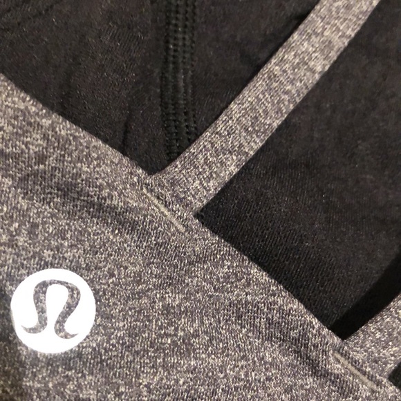 🍋 Lululemon Free To Be Tranquil Bra Heathered Black - Picture 5 of 7